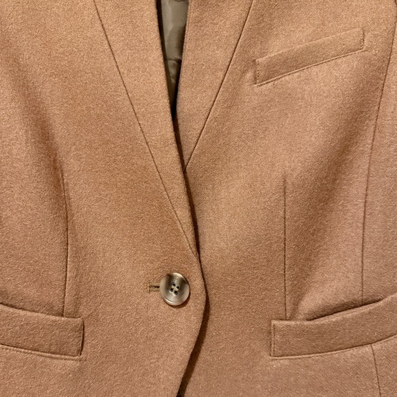 Trouvé Collarless Camel/Black Wool Blazer - Picture 8 of 10
